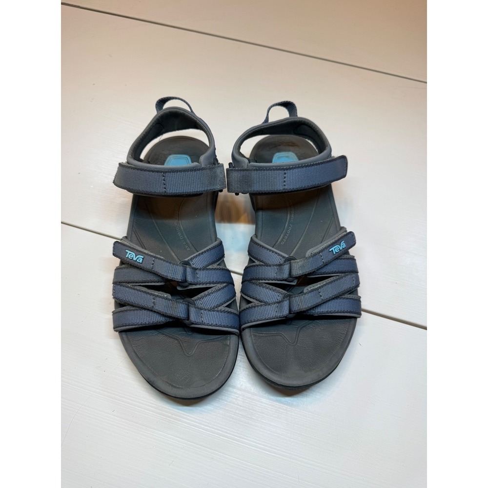 Teva Tirra Womens Grey Blue Sport Hiking Sandals 4266 Size 5